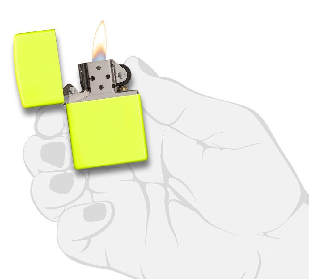 Zippo Classic Neon Yellow Pocket Lighter Zippo